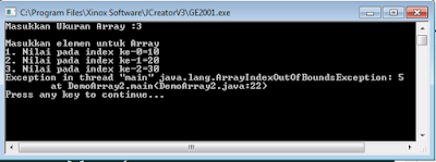 contoh array pada java