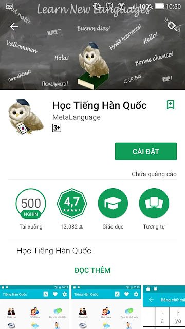 Những ứng dụng học tiếng Hàn hiệu quả trên điện thoại