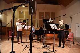 Rosalind Ventris, William Vann and Anna Huntley in the studio (Photo Andrew Walton)