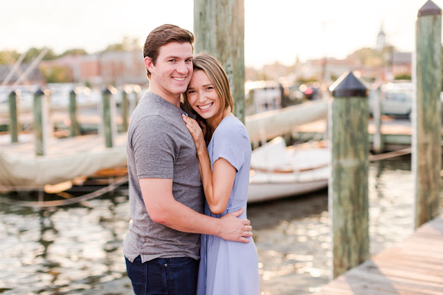 Summer Sunset Engagement Session in Downtown Annapolis, Photos by Heather Ryan Photography