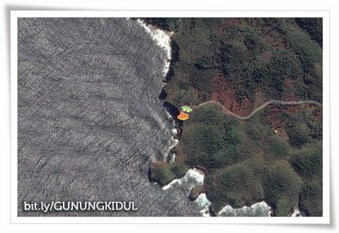 peta lokasi pantai kesirat Gunungkidul