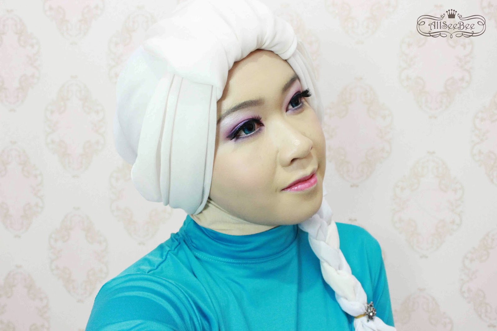 21 Gambar Menarik Tutorial Hijab Queen Elsa Biking Ngakak