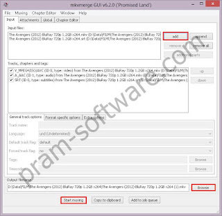 Keterangan Tombol Di MKVToolNix