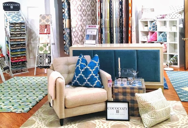 COCOCOZY rug display in Capel Rugs' Showroom at High Point Market in North Carolina