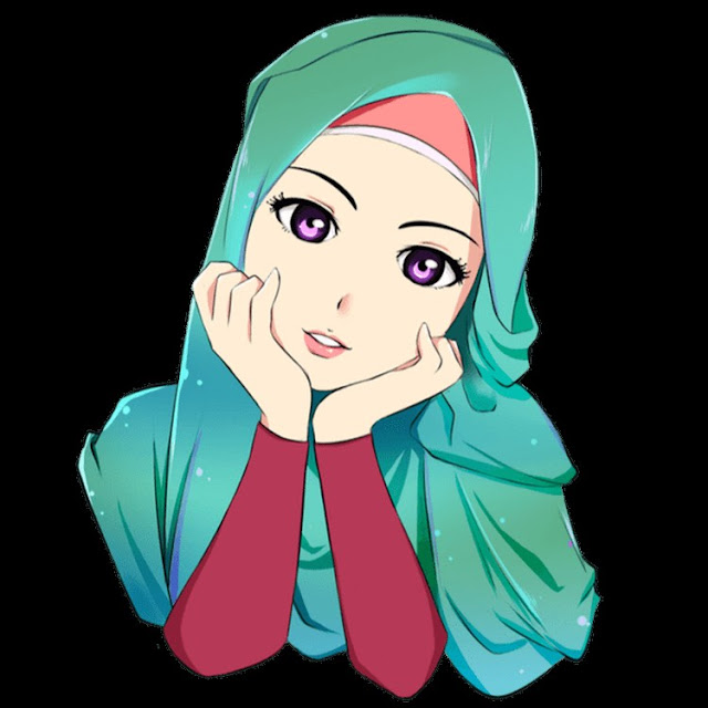 Gambar Kartun Keren Perempuan Berhijab