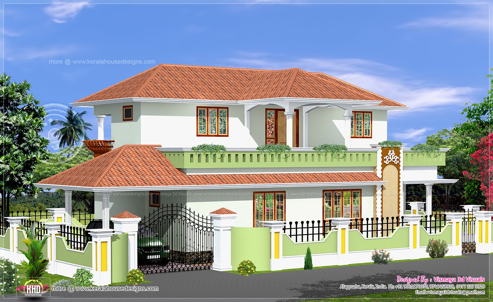  Simple  4 bed room Kerala  style house  Home  Kerala  Plans 