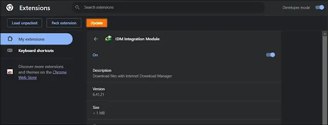 update-idm-integration-module-in-chrome-extension-tab