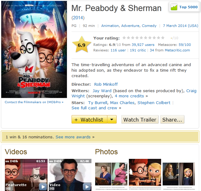 mr peabody & sherman full movie streaming