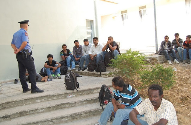 13 Asian immigrants caught South Albania