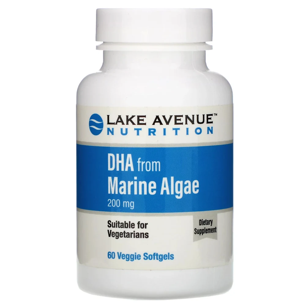 Lake Avenue Nutrition, DHA from Marine Algae, Vegetarian Omega, 200 mg, 60 Veggie Softgels
