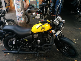 My custom yellow color Royal Enfield motorcycle