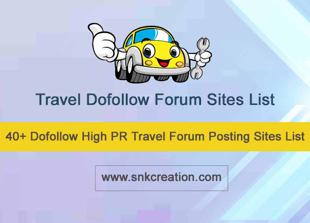 Dofollow Travel Forum Posting Sites