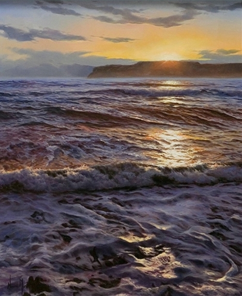 hyperrealistic seascapes paintings by Alfredo Navarro