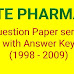 GATE Pharmacy Previous Year Question Papers with Answer key from (1998 to 2009)