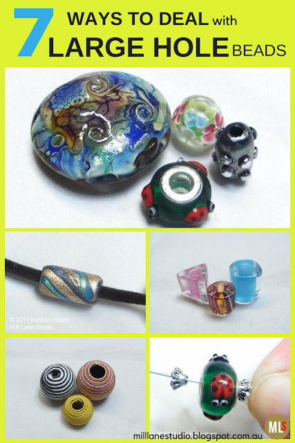 Inspiration sheet with ideas on how to string large hole beads
