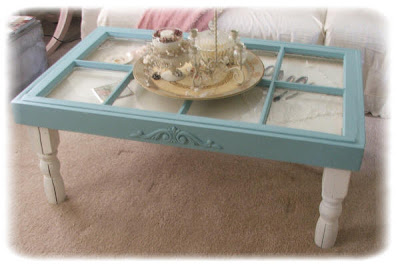 shabby chick curio coffee table aqua blue