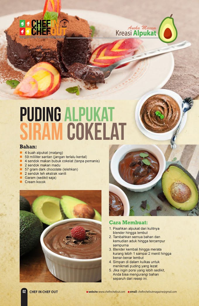 Resep dan Cara Membuat Puding Alpukat Siram Cokelat yang Yummy Kelewat Banget