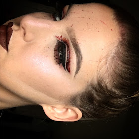 Bloody cut crease makeup tutorial