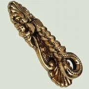 Early Victorian Style Brass Rope Twist Door Knocker 