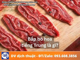 Bắp bò hoa tiếng Trung là gì?