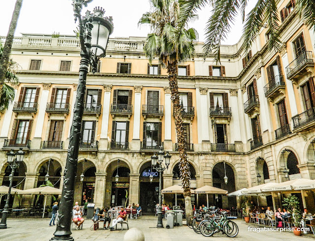 Plaça Reial em Barcelona