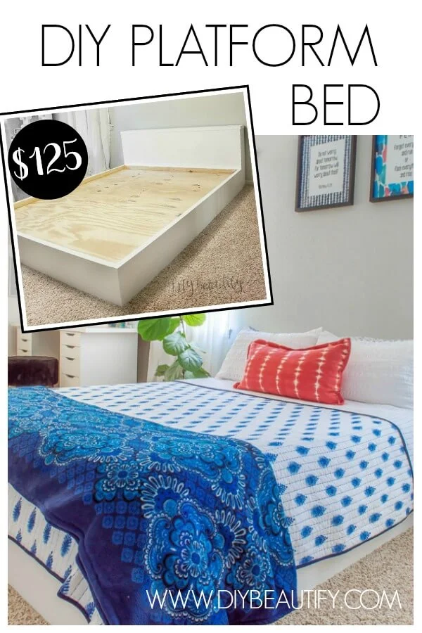 DIY modern platform bed for $125