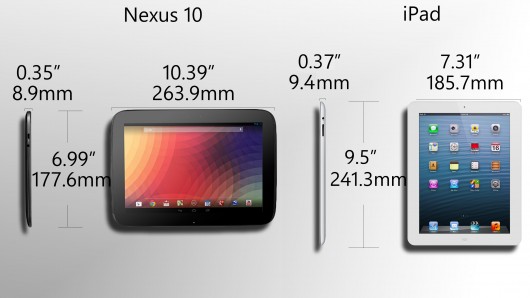 perbedaan ipad 4 dnegan nexus 10 tabletm bagusan mana tablet androdi atau ipad terbaru?, adu ipad vs android tablet