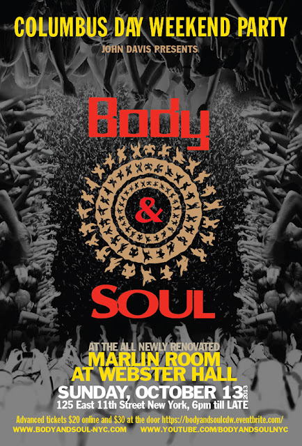 Columbus Day weekend party "Body & Soul" will take place at Webster Hall, New York city. Order your tickets online now to get cheaper price.