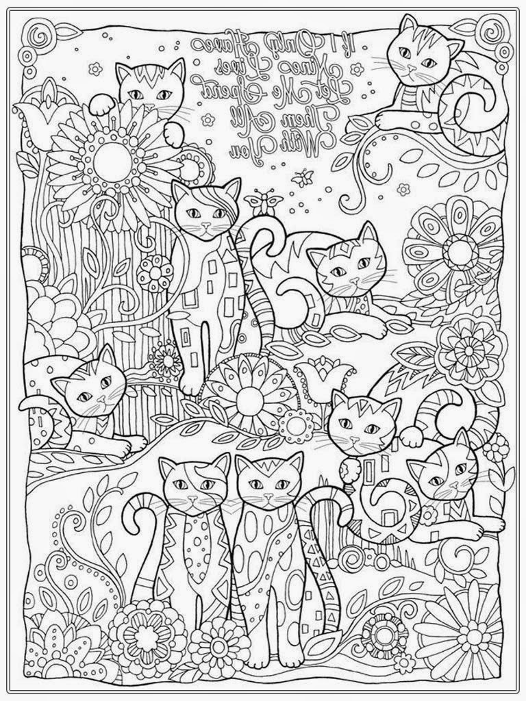 Download Cat Coloring Pages For Adult | Realistic Coloring Pages