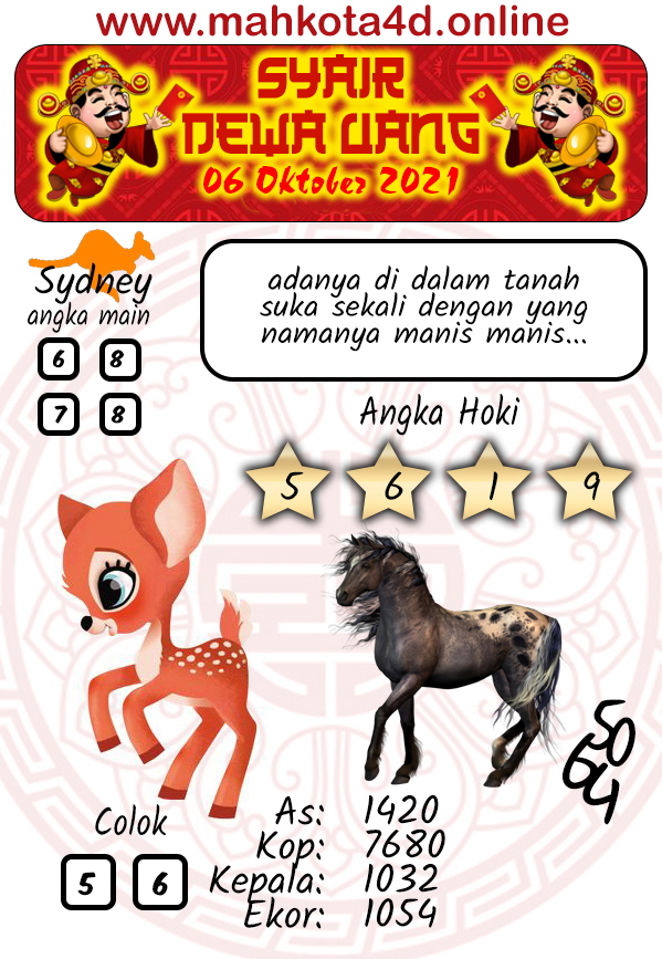 Syair Prediksi Jitu Sydney Pools - Togel Rabu, 06 - Oktober - 2021
