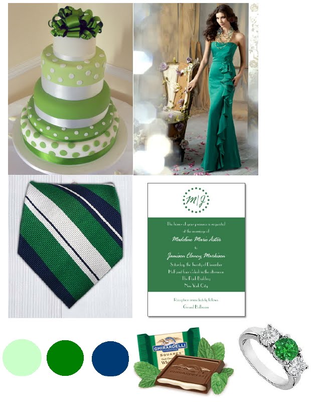 In this design board you will find that an emerald green can't be just as