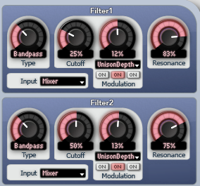 Formant vocal synthesis settings