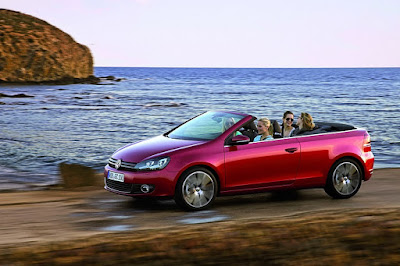 2012 Volkswagen Golf Cabriolet in red color