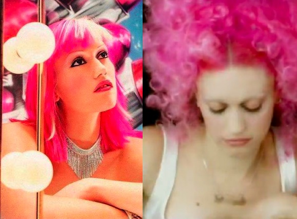 Hair With Pink In It. gwen stefani pink hair.