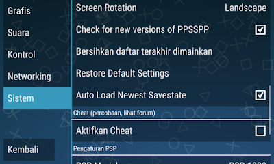 Settingan PPSSPP Agar Tidak Lag