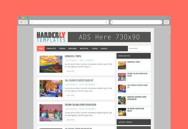 Harderly - Template Blogspot Responsive tin tức đẹp chuẩn SEO 