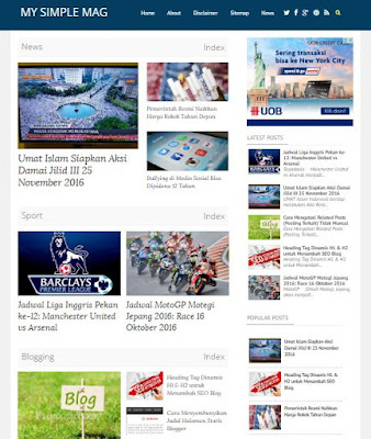 Template Blog Berita & Majalah Online SEO Friendly