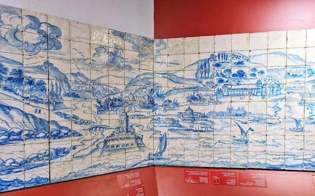 Section of the panorama at the National Tile Museum in Lisbon
