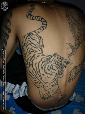 (Tiger Tattoos Girl Art Body Painting: tigers tattoo