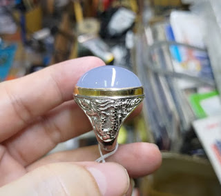 Cincin Batu Spirtus Baturaja BTJ010 Super Giwang No Mangkok Jumbo Mumbul Ikatan Perak