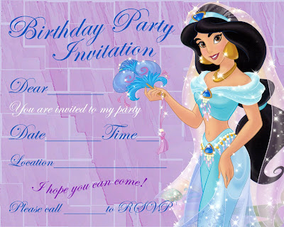 Rainbow Birthday Party Supplies on Princess Jasmine Birthday Party Invitations   Birthdays Party   Zimbio