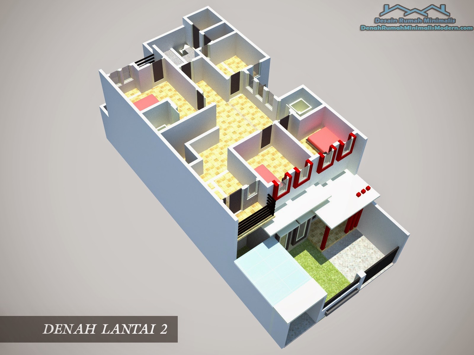 Gambar Desain Rumah Minimalis 2 Kamar Tidur 3d Terbaru Desain
