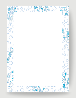 Free Printables - Blue Themed Page Borders