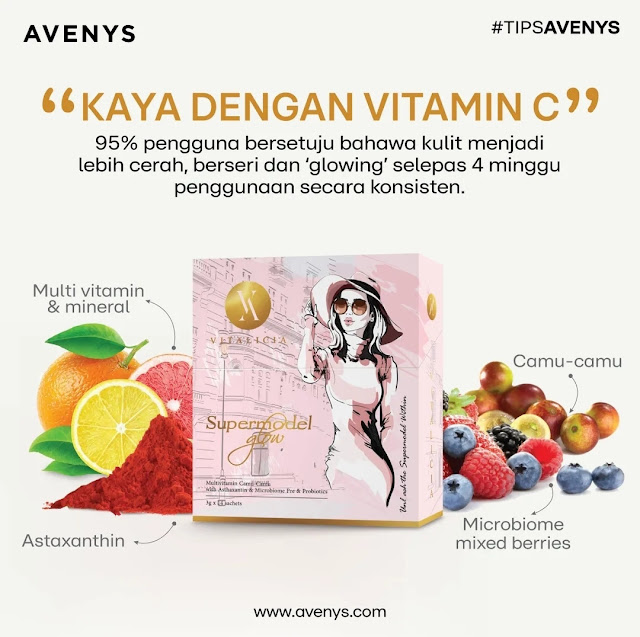 ALEEYA ZAILAN LANCAR PRODUK KETIGA IAITU VITALICIA SUPERMODEL GLOW UNTUK ANDA YANG INGIN KEKAL CANTIK LUARAN DAN DALAMAN