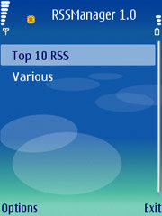 RSSManager is J2ME Symbian Free Software