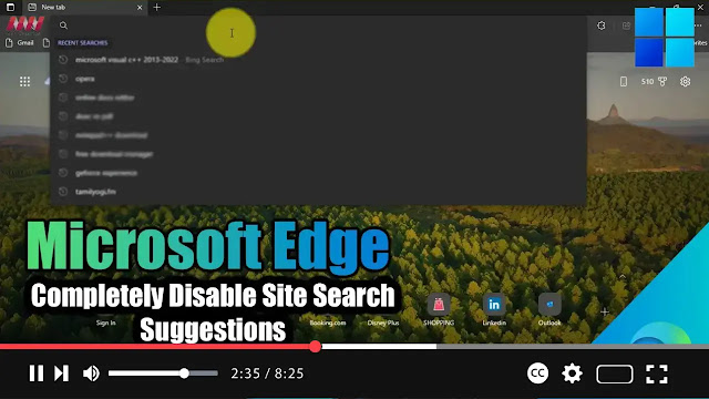 How to Completely Disable Site Search Suggestions from the Search Bar in Microsoft Edge