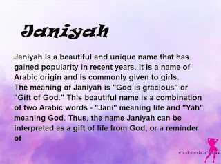 meaning of the name "Janiyah"