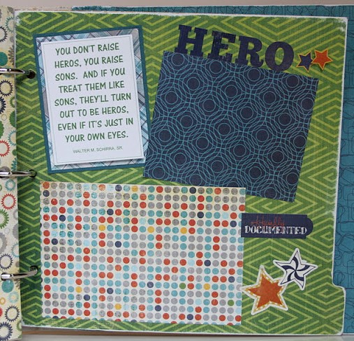 Boy Scrapbook Album Page made with ther echo park all about a boy collection