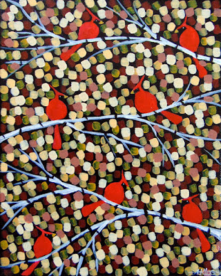 Autumn Sparkle, acrylic on canvas painting by artist aaron kloss, sivertson gallery