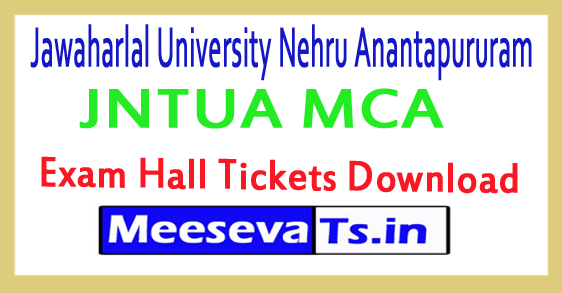 JNTUA MCA Exam Hall Tickets Download